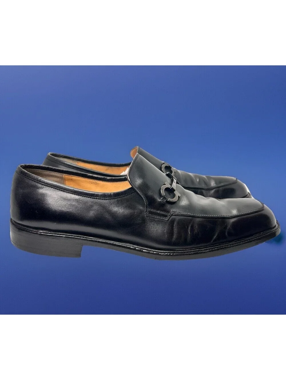 Salvatore Ferragamo Black Leather Horsebit Loafers – Made in Italy – Size 12D